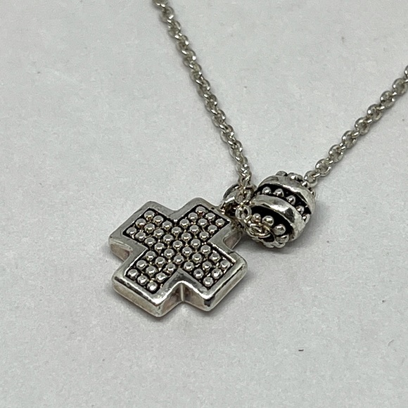 Napier Silverplated Cross Pendant Necklace - Picture 7 of 8